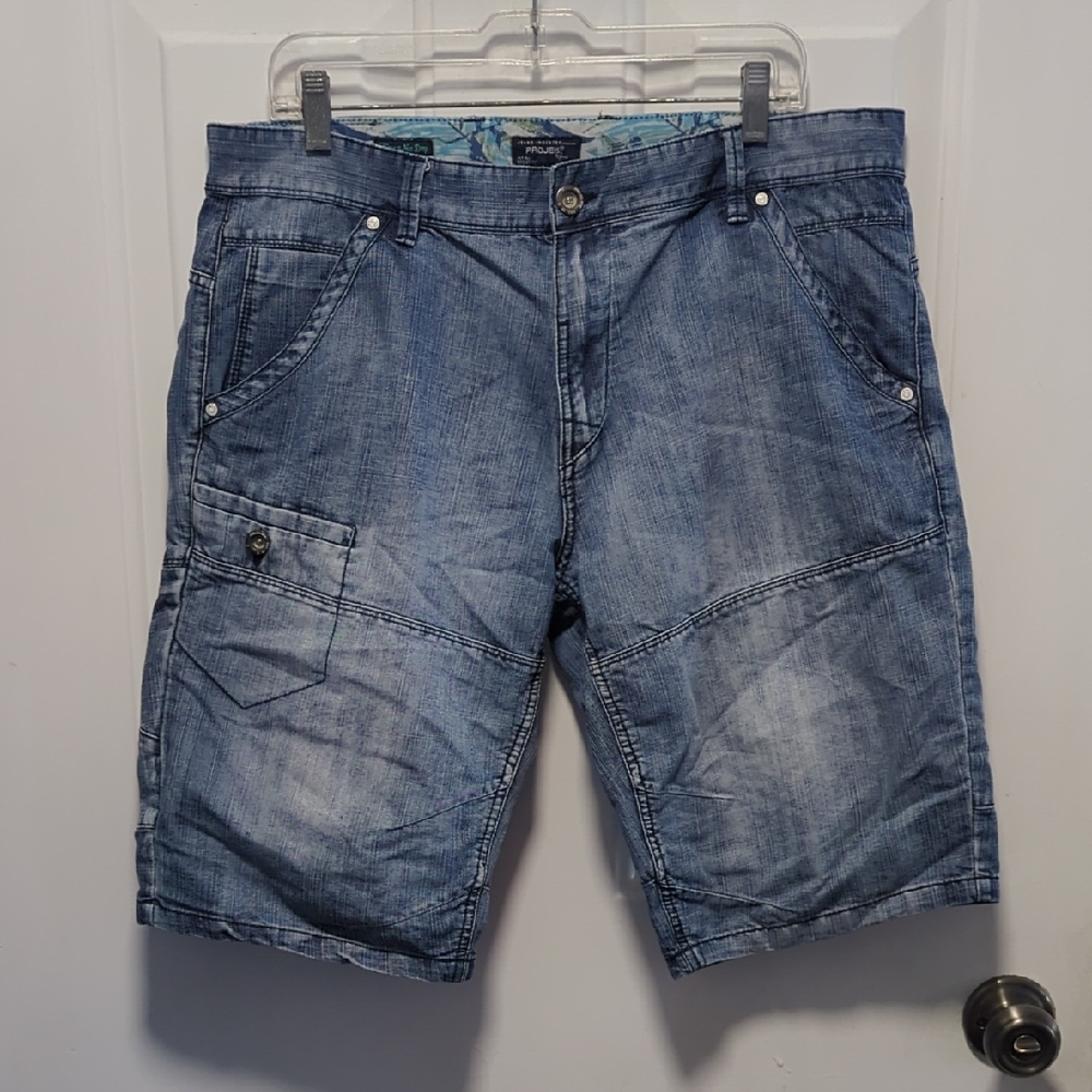 Casual Blue Denim Jean Shorts for Men